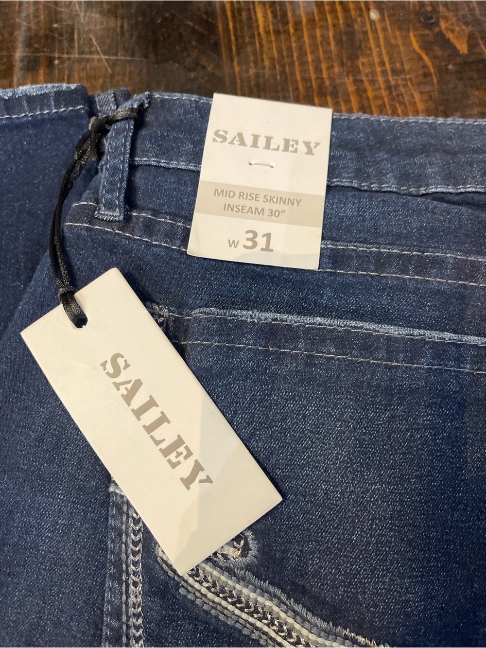 Sailey Mid Rise Skinny Jeans - Dark Blue
